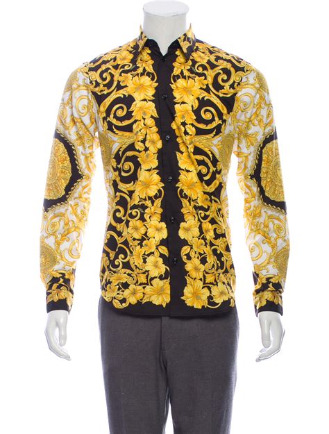 versace button up gold shirt|Versace inspired shirts.